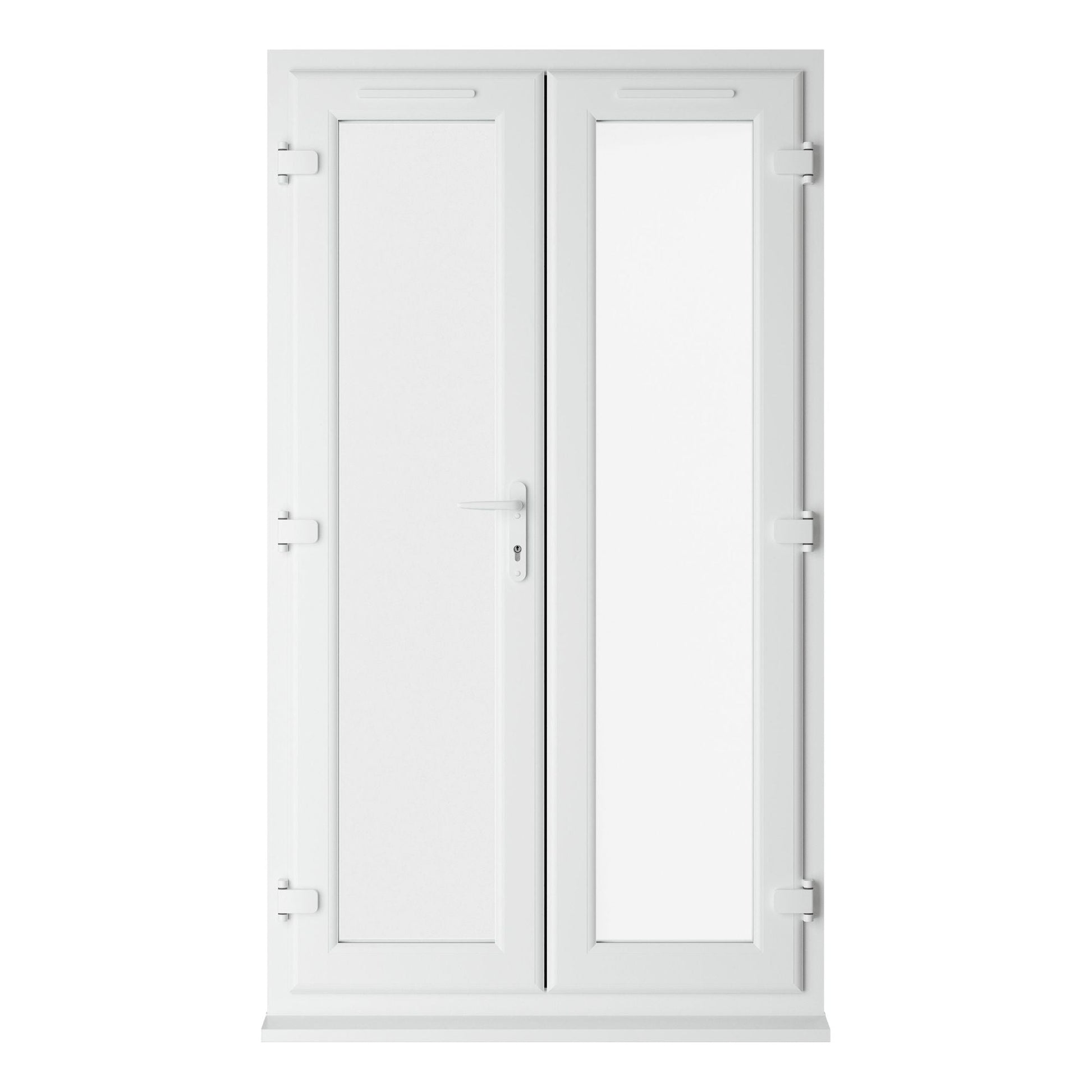 Crystal UPVC French Door White ClearTriple Glazing Left Hand Master 150mm Cill Included - JJ Building Materials