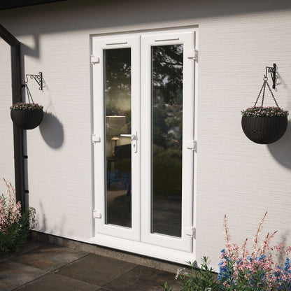 Crystal UPVC French Door White ClearTriple Glazing Left Hand Master 150mm Cill Included - JJ Building Materials