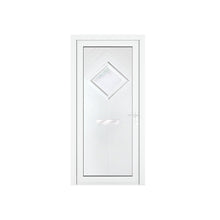 Crystal uPVC Front Door Small diamond Glass Hamburg White Obscure Glass 920x2090mm - JJ Building Materials