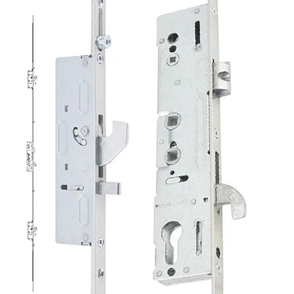 Crystal uPVC Front Door Two panel Large Glass Balmoral White Obscure Glass 920x2090mm - JJ Building Materials