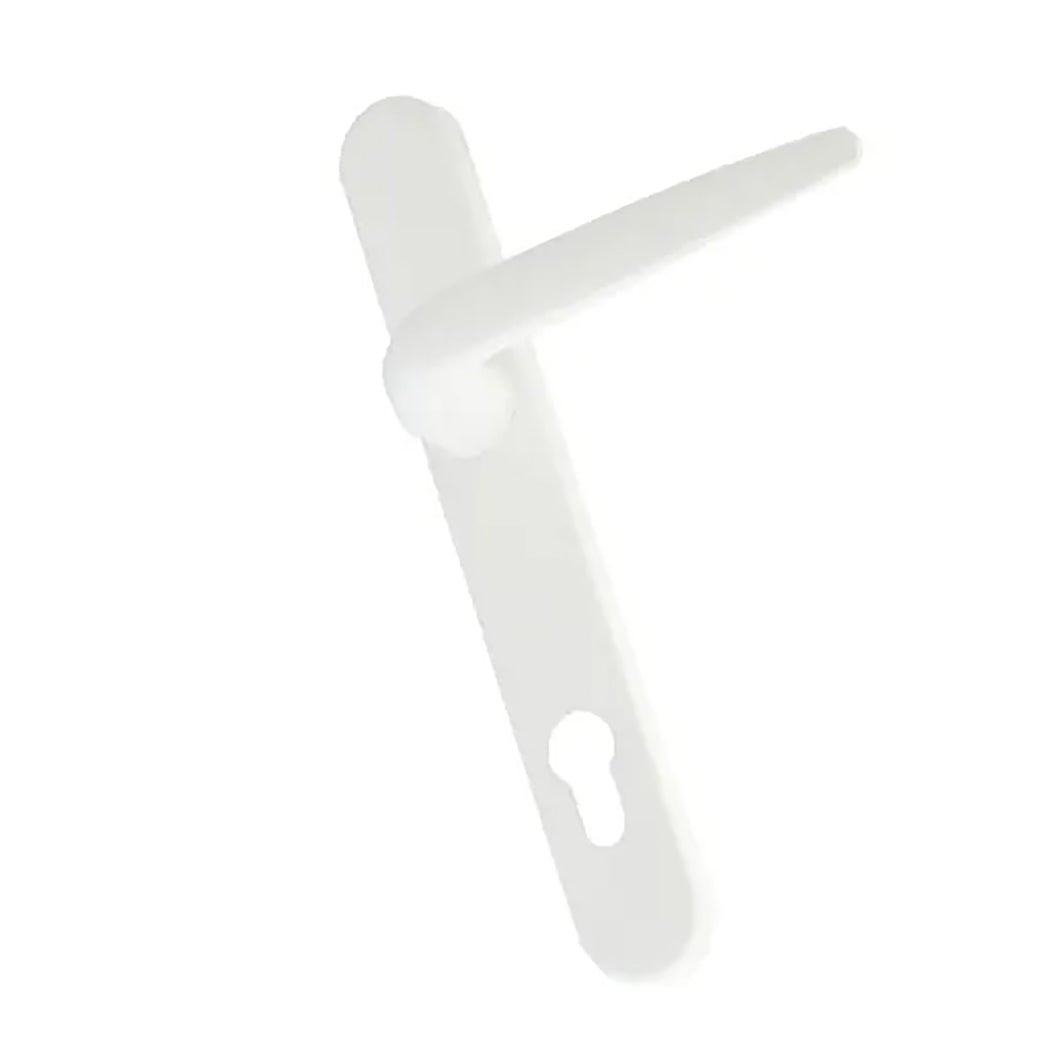 Crystal uPVC Front Door Two panel Large Glass Balmoral White Obscure Glass 920x2090mm - JJ Building Materials
