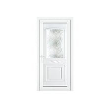 Crystal uPVC Front Door Two panel Large Glass Balmoral White Obscure Glass 920x2090mm - JJ Building Materials