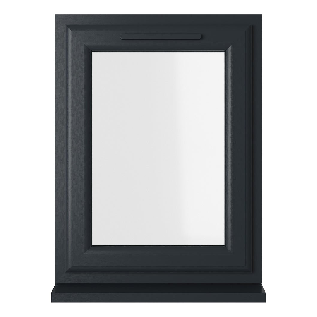 Crystal UPVC Grey 7016 Casement Window Right Hand Side Hung Clear Glazing - JJ Building Materials