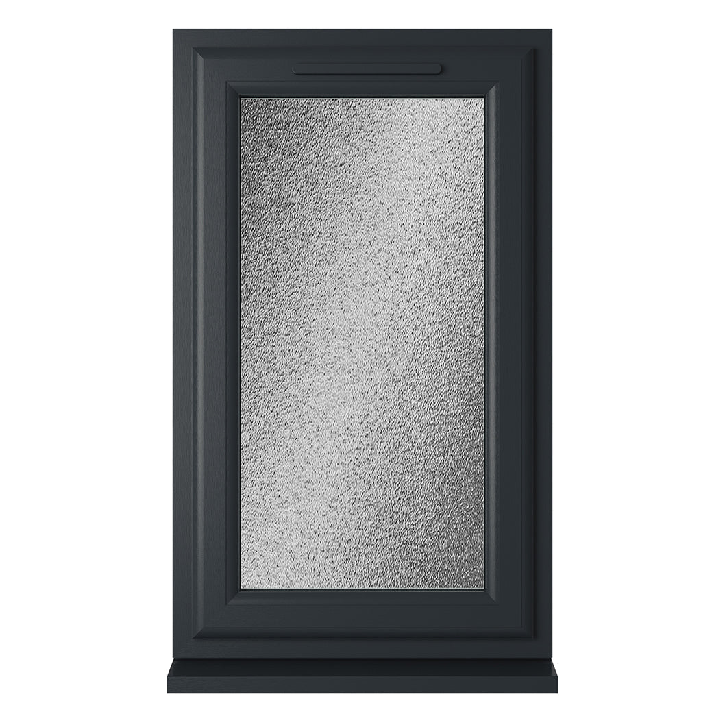 Crystal UPVC Grey 7016 Casement Window Right Hand Side Hung Obscure Glazing - JJ Building Materials