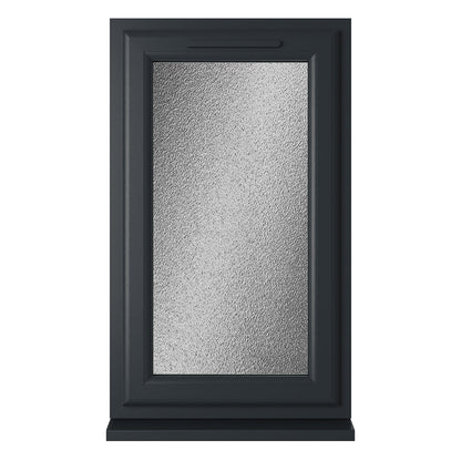 Crystal UPVC Grey 7016 Casement Window Right Hand Side Hung Obscure Glazing - JJ Building Materials