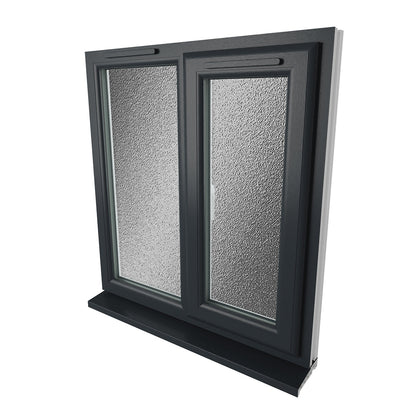 Crystal UPVC Grey 7016 Casement Window Right Hand Side Hung Obscure Glazing - JJ Building Materials