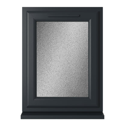 Crystal UPVC Grey 7016 Casement Window Right Hand Side Hung Obscure Glazing - JJ Building Materials
