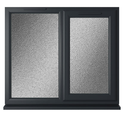 Crystal UPVC Grey 7016 Casement Window Right Hand Side Hung Obscure Glazing - JJ Building Materials