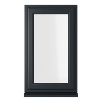 Crystal UPVC Grey 7016 Casement Window White Int Left Side Hung Clear Glazing - JJ Building Materials