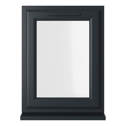 Crystal UPVC Grey 7016 Casement Window White Int Left Side Hung Clear Glazing - JJ Building Materials