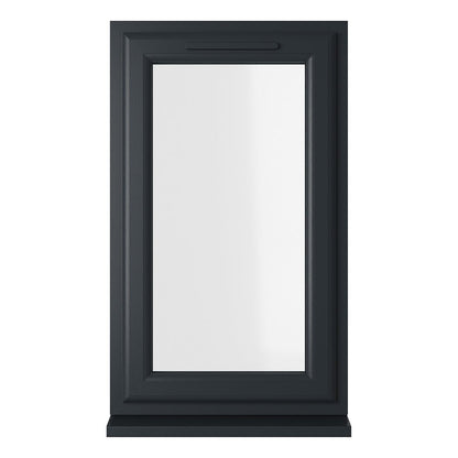 Crystal UPVC Grey 7016 Casement Window White Int Left Side Hung Clear Glazing - JJ Building Materials