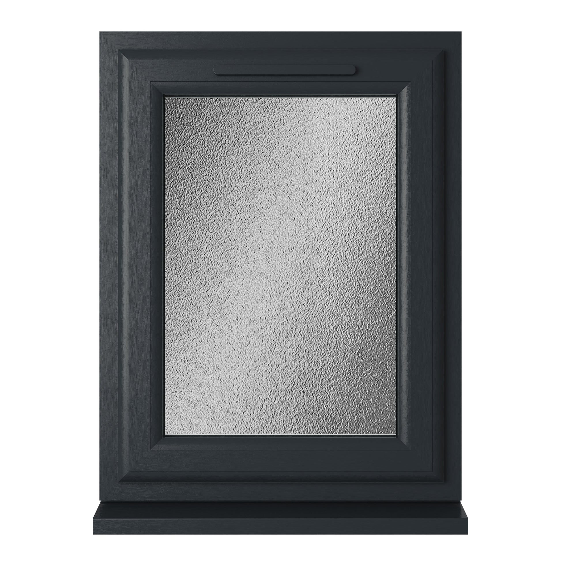 Crystal UPVC Grey 7016 Casement Window White Int Left Side Hung Obscure Glazing - JJ Building Materials