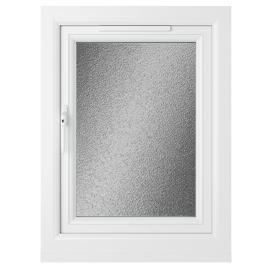 Crystal UPVC Grey 7016 Casement Window White Int Left Side Hung Obscure Glazing - JJ Building Materials