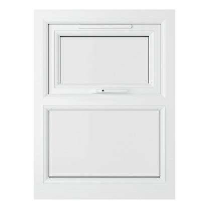 Crystal UPVC Grey 7016 Casement Window White Int Top Hung Opener Over Fixed Light Clear Glazing - JJ Building Materials