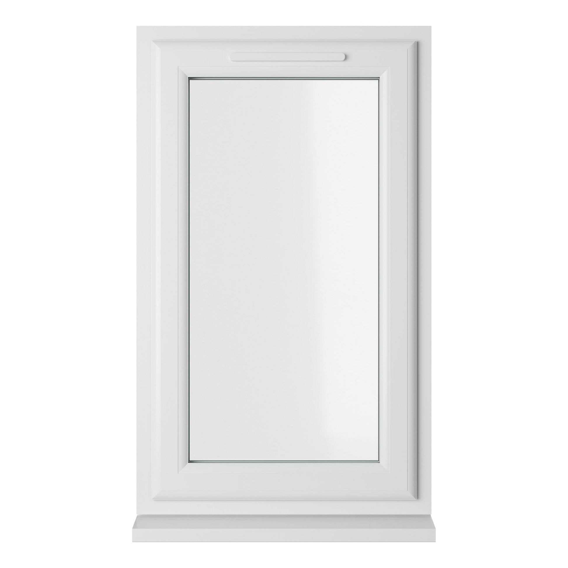 Crystal UPVC White Casement Window Left Hand Side Hung Clear Glazing - JJ Building Materials