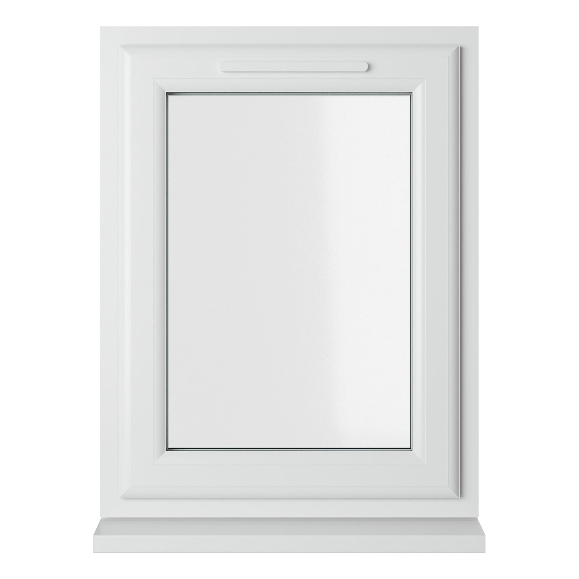 Crystal UPVC White Casement Window Left Hand Side Hung Clear Glazing - JJ Building Materials