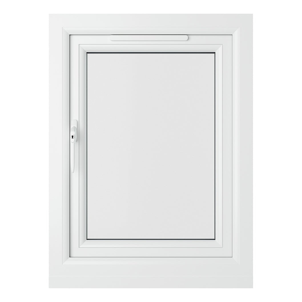 Crystal UPVC White Casement Window Left Hand Side Hung Clear Glazing - JJ Building Materials