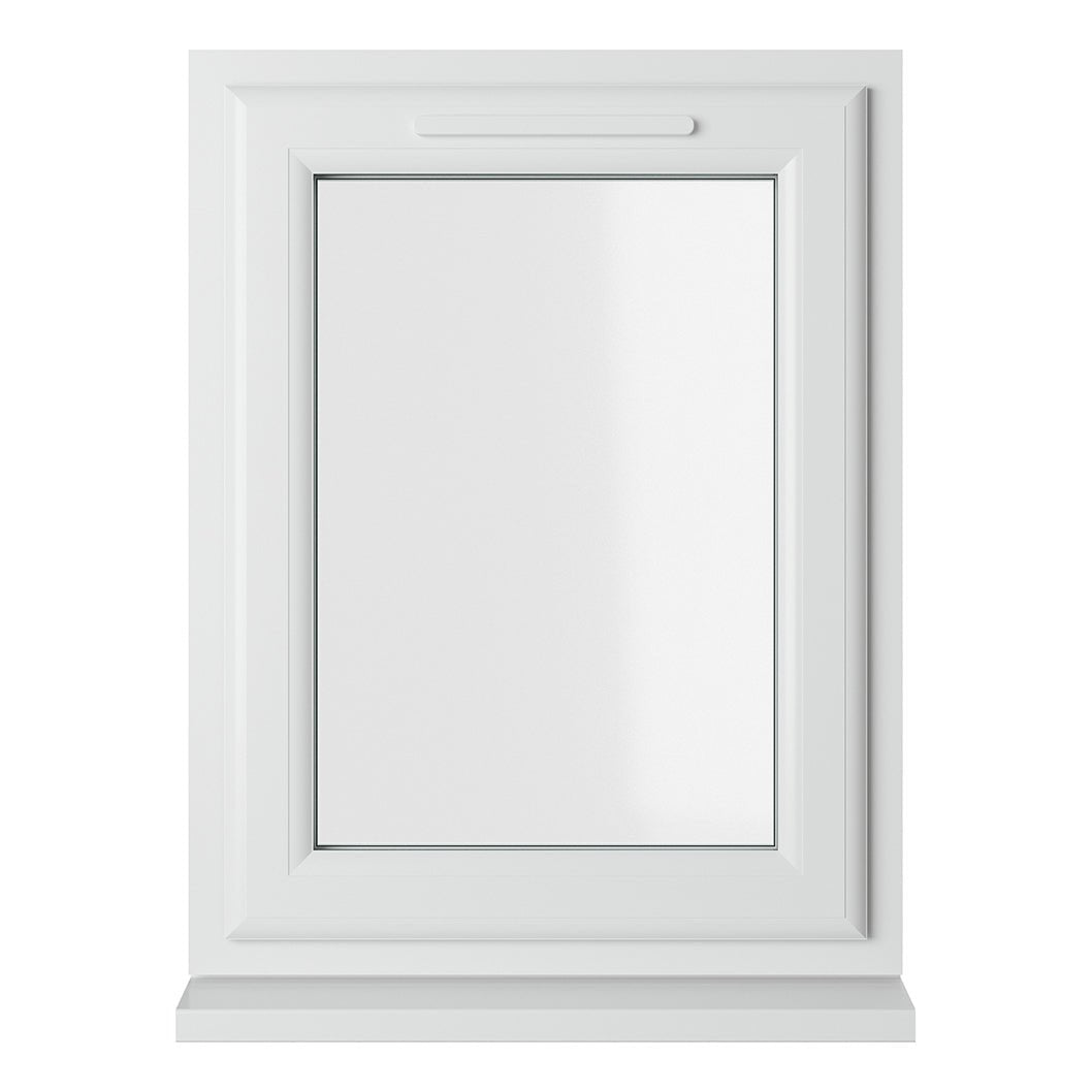 Crystal UPVC White Casement Window Left Hand Side Hung Clear Glazing - JJ Building Materials