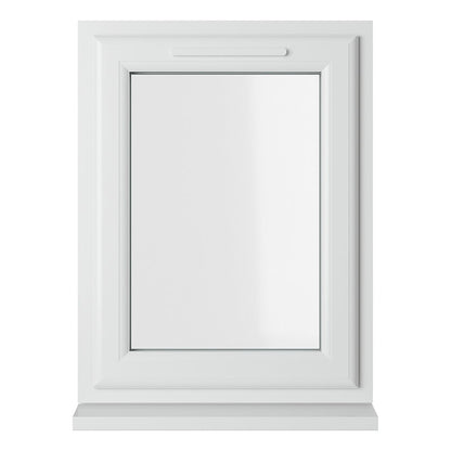 Crystal UPVC White Casement Window Left Hand Side Hung Clear Glazing - JJ Building Materials