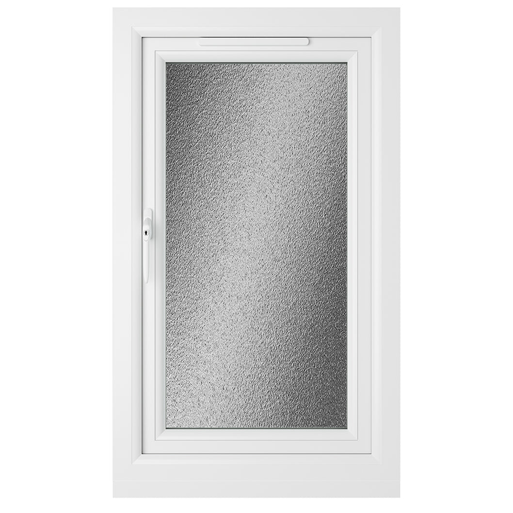 Crystal UPVC White Casement Window Left Hand Side Hung Obscure Glazing - JJ Building Materials