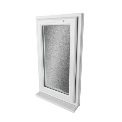 Crystal UPVC White Casement Window Left Hand Side Hung Obscure Glazing - JJ Building Materials