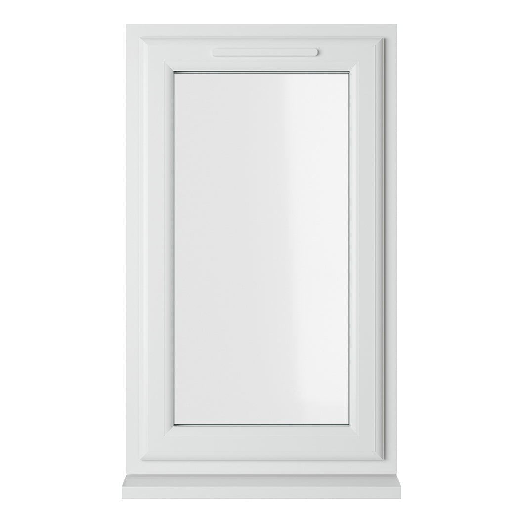 Crystal UPVC White Casement Window Right Hand Side Hung Clear Glazing - JJ Building Materials