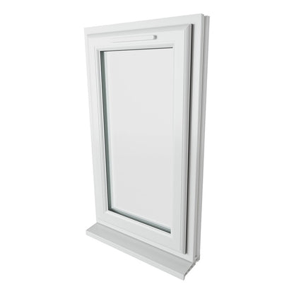Crystal UPVC White Casement Window Right Hand Side Hung Clear Glazing - JJ Building Materials