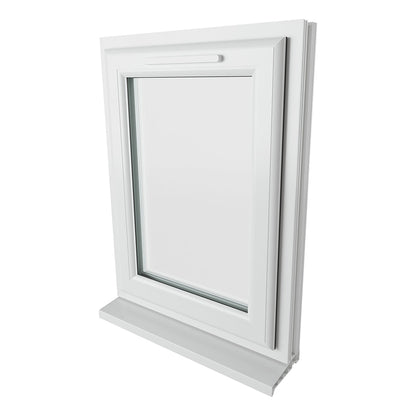 Crystal UPVC White Casement Window Right Hand Side Hung Clear Glazing - JJ Building Materials