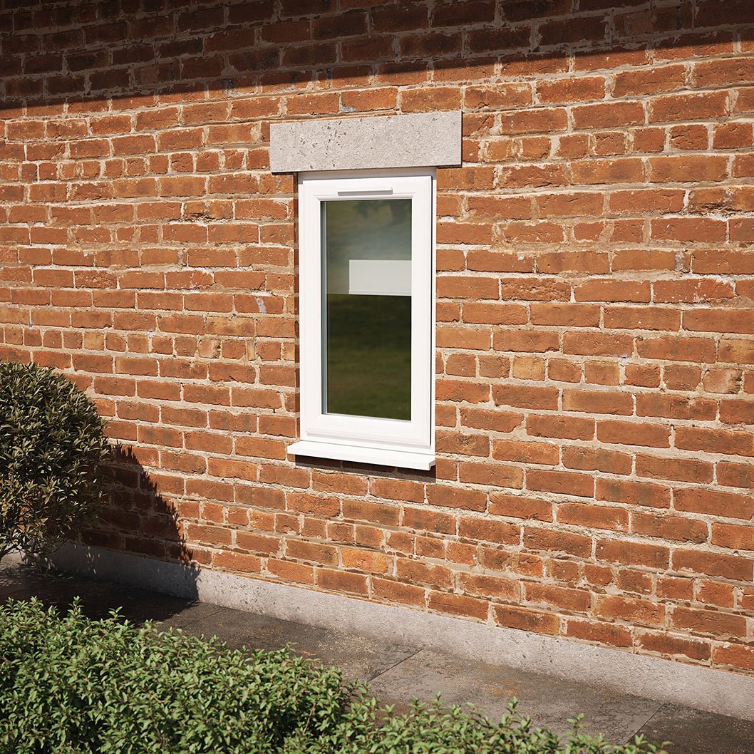 Crystal UPVC White Casement Window Right Hand Side Hung Clear Glazing - JJ Building Materials