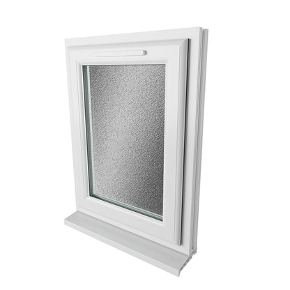 Crystal UPVC White Casement Window Right Hand Side Hung Obscure Glazing - JJ Building Materials