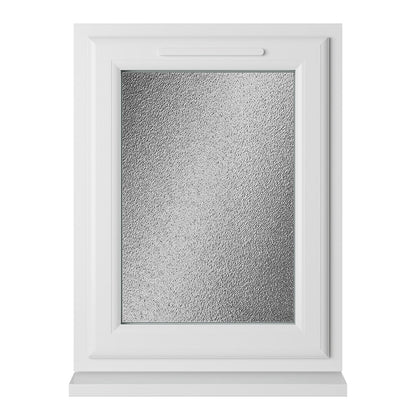 Crystal UPVC White Casement Window Right Hand Side Hung Obscure Glazing - JJ Building Materials