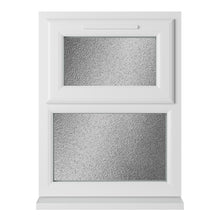 Crystal UPVC White Casement Window Top Hung Opener Over Fixed Light Obscure Glazing - JJ Building Materials