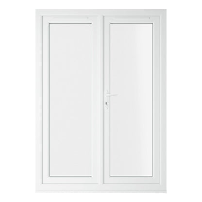 Crystal UPVC White French Door Clear Double Glazing Left Hand Master 150mm Cill Included - JJ Building Materials