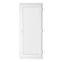 Crystal UPVC White Triple Glazed Single Door Full Glass LH Clear - JJ Building Materials