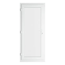 Crystal UPVC White Triple Glazed Single Door Full Glass RH Clear - JJ Building Materials