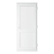 Crystal UPVC White Triple Glazed Single Door Half Panel LH Clear - JJ Building Materials