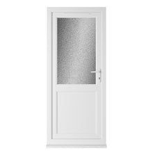 Crystal UPVC White Triple Glazed Single Door Half Panel LH Obscure - JJ Building Materials