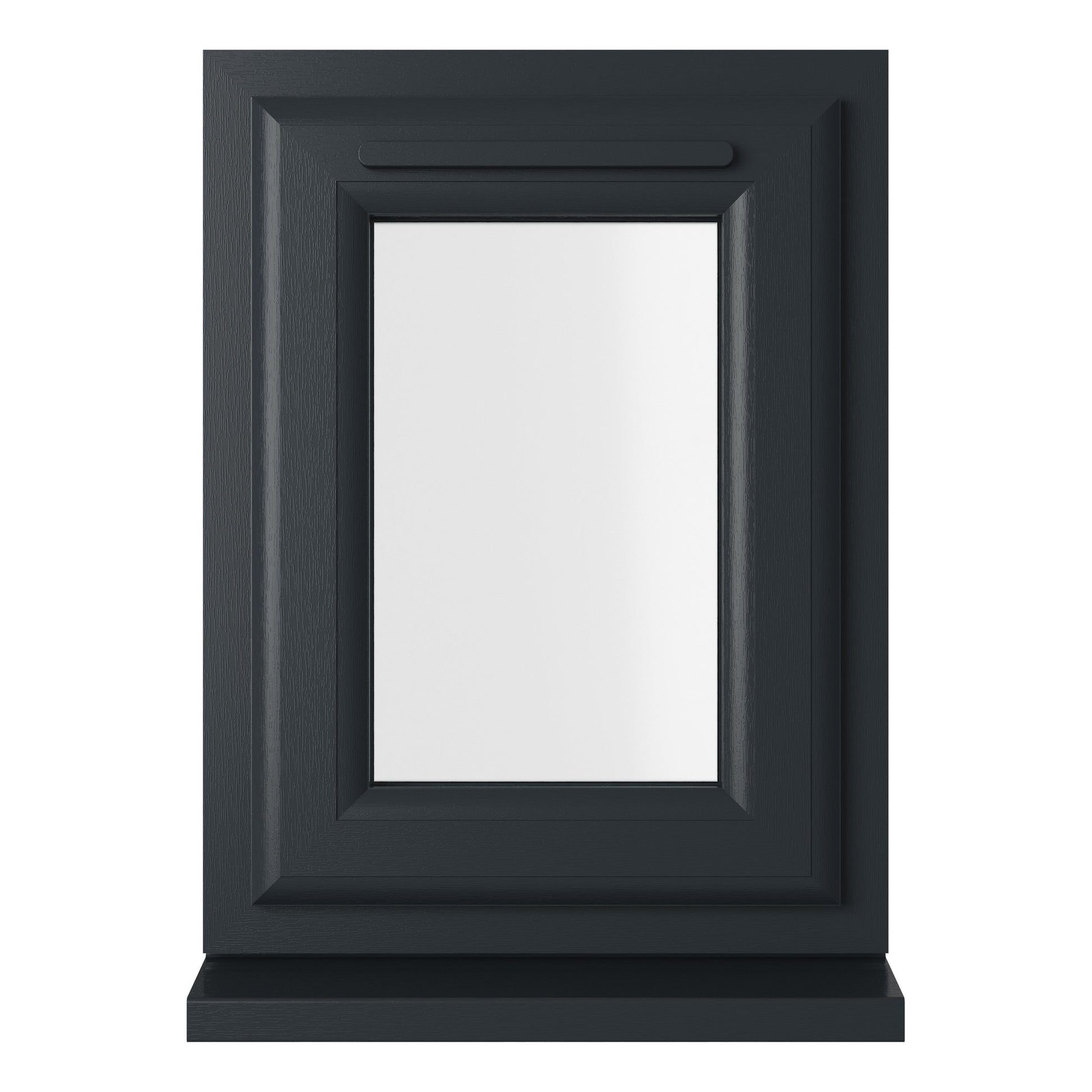 Crystal UPVC Window Grey 7016 External White Int Top Opener Clear Glazing - JJ Building Materials