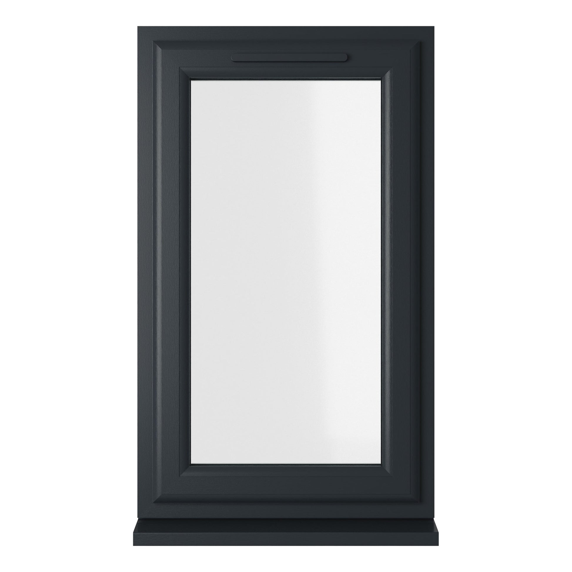 Crystal UPVC Window Grey 7016 External White Int Top Opener Clear Glazing - JJ Building Materials