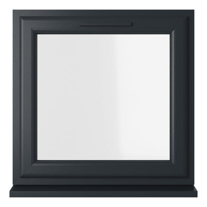 Crystal UPVC Window Grey 7016 External White Int Top Opener Clear Glazing - JJ Building Materials
