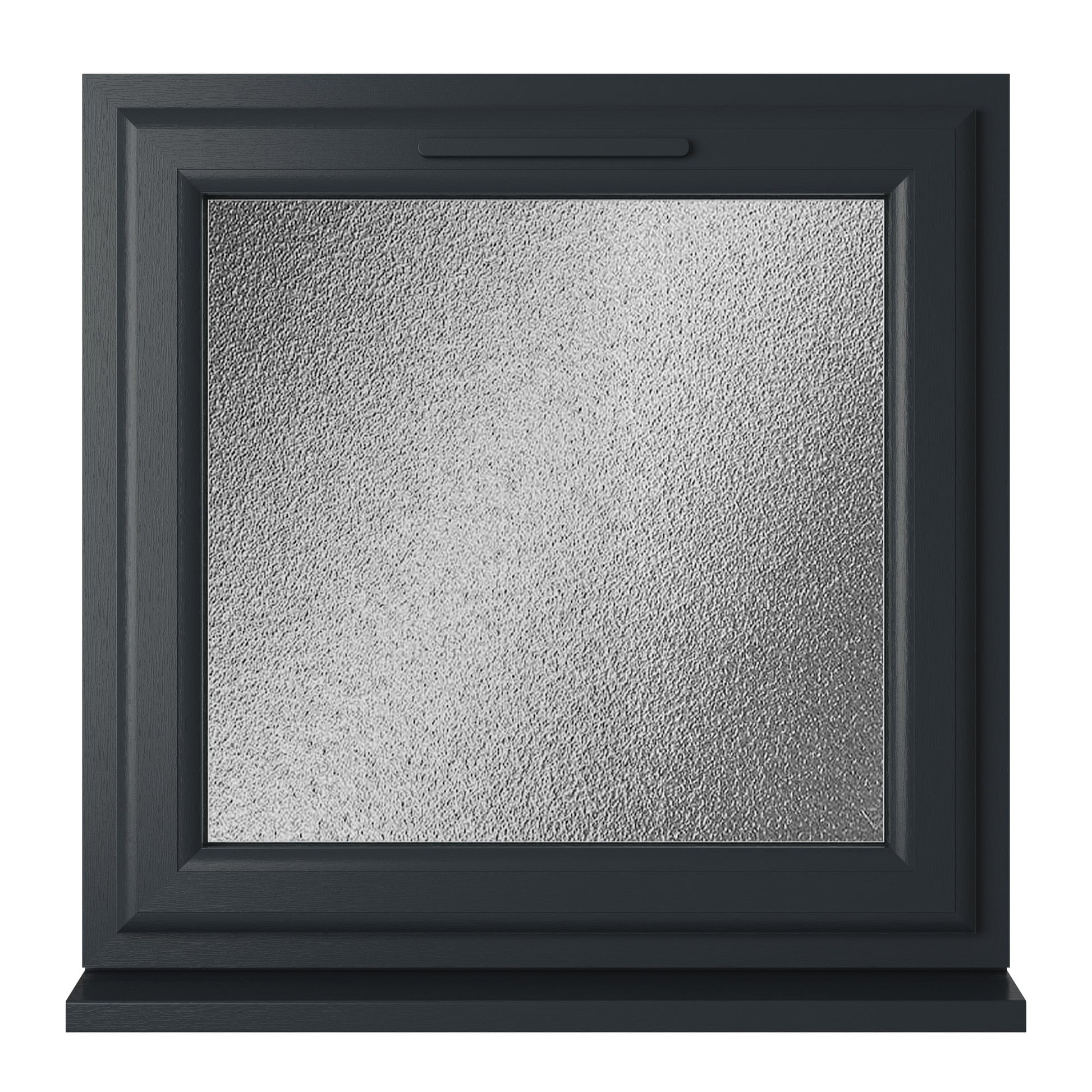 Crystal UPVC Window Grey 7016 External White Int Top Opener Obscure Glazing - JJ Building Materials