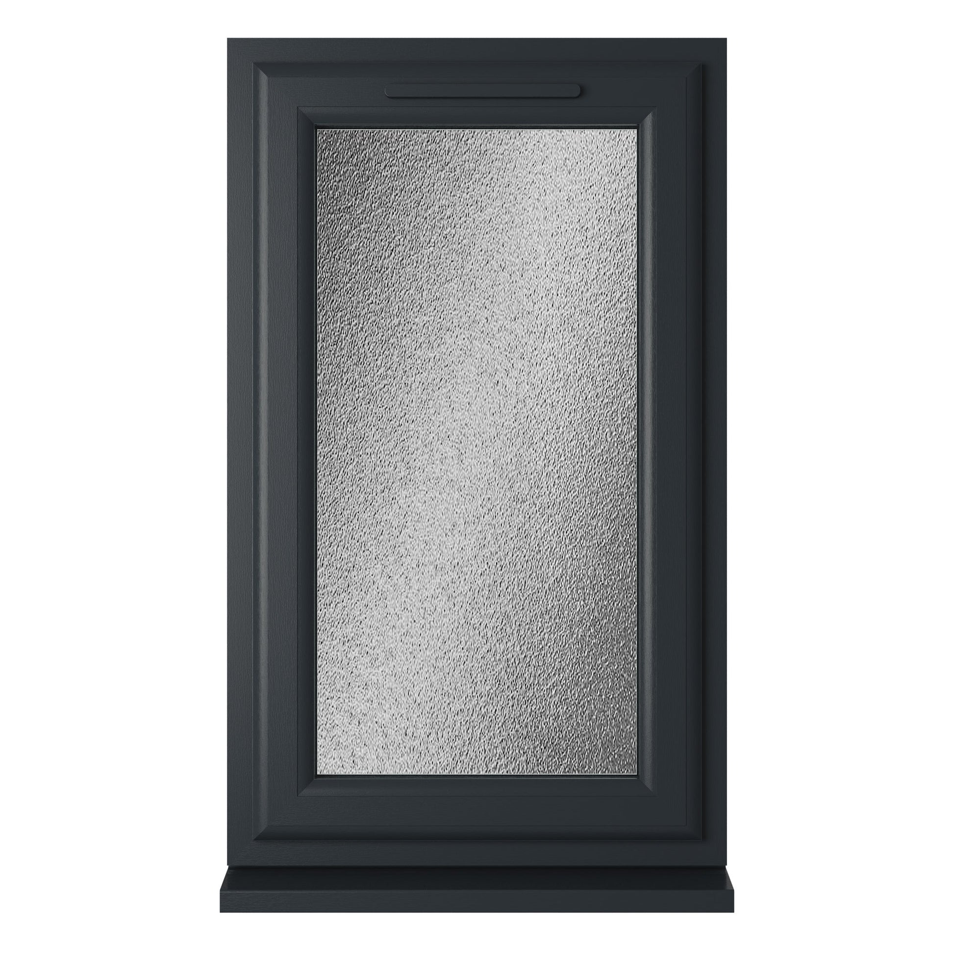 Crystal UPVC Window Grey 7016 External White Int Top Opener Obscure Glazing - JJ Building Materials