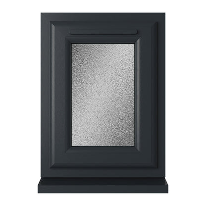 Crystal UPVC Window Grey 7016 External White Int Top Opener Obscure Glazing - JJ Building Materials