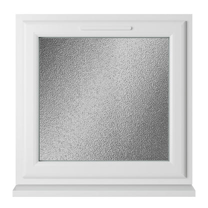 Crystal UPVC Window White Top Opener Obscure Glazing - JJ Building Materials