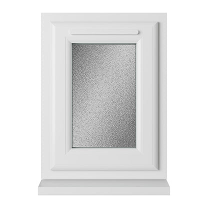 Crystal UPVC Window White Top Opener Obscure Glazing - JJ Building Materials
