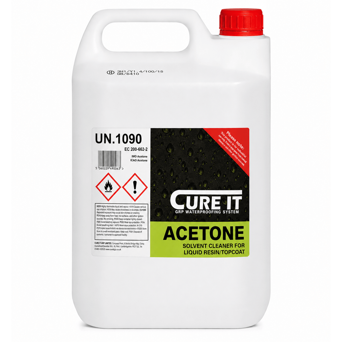 Cure-It Acetone 5L - JJ Building Materials