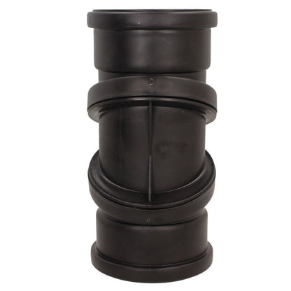 Davant 110mm Ring Seal Black Soil 90 Degree Double Socket Adjustable Bend - JJ Building Materials