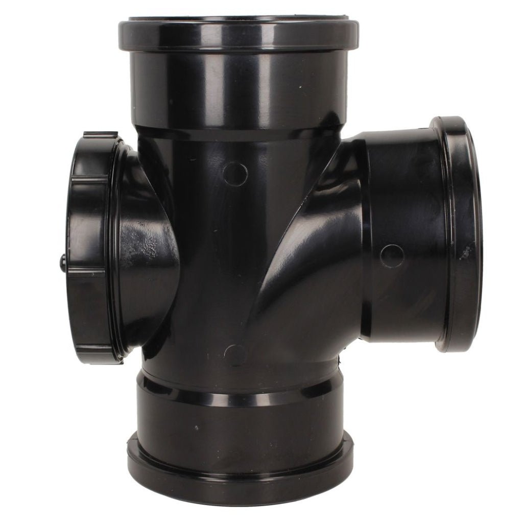 Davant 110mm Ring Seal Black Soil 92 Degree Triple Socket Access Branch Tee - JJ Building Materials