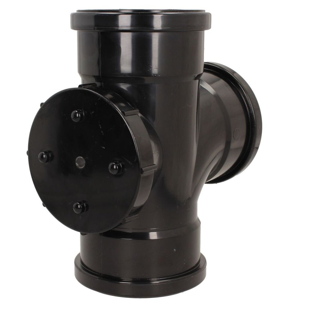 Davant 110mm Ring Seal Black Soil 92 Degree Triple Socket Access Branch Tee - JJ Building Materials