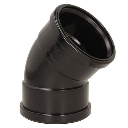 Davant 110mm Ring Seal Push - Fit Soil 135 Degree Double Socket Bend - JJ Building Materials